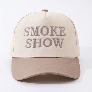 “Smoke Show” Beige & Brown Hat